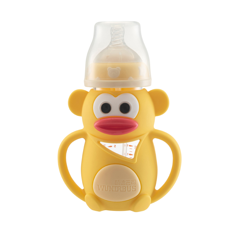 萌德巴司顽皮猴玻璃奶瓶